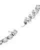 Diamond Mosaic Link Bypass Necklace in White Gold